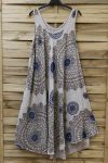 DRESS PRINTED ETHNIC 0775 BEIGE