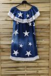 KLEID SCHULTERN STARS 0790 BLAU FONCE