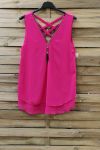 TOP ZIPPE DOS CROISE 0794 FUSHIA