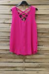 TOP ZIP POSTERIORE ATTRAVERSA 0794 FUSHIA