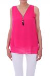 TOP ZIP POSTERIORE ATTRAVERSA 0794 FUSHIA