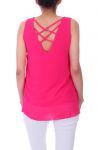 TOP ZIP POSTERIORE ATTRAVERSA 0794 FUSHIA