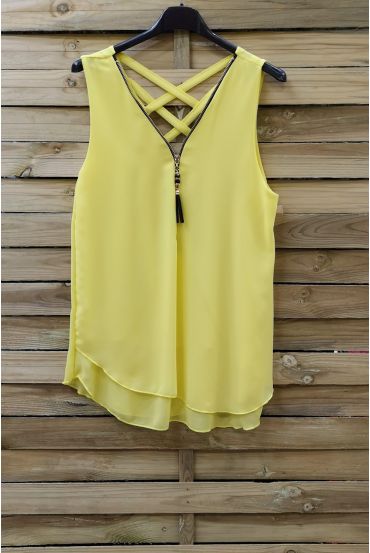 TOP ZIP POSTERIORE ATTRAVERSA 0794 GIALLO