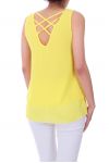 TOP ZIPPE DOS CROISE 0794 JAUNE