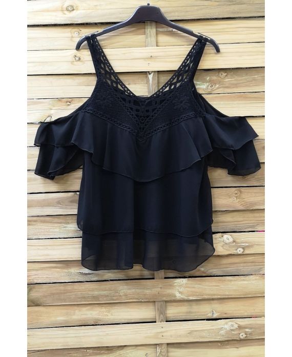 LACE TOP 0796 BLACK