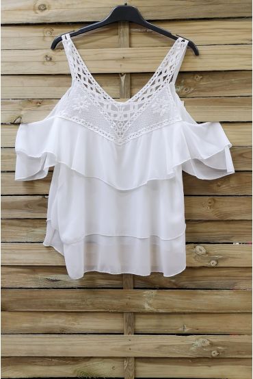 LACE TOP 0796 WHITE