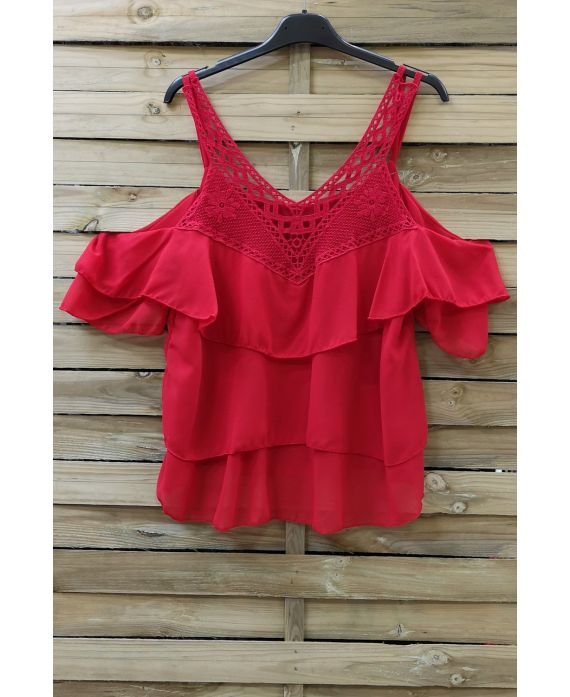 LACE TOP 0796 RED