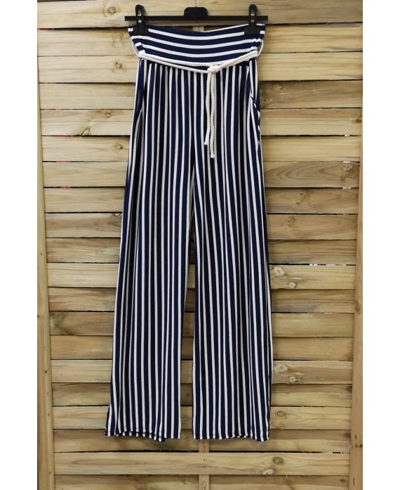 PANTALONI A STRISCE 2 TASCHE 0805 BLU NAVY