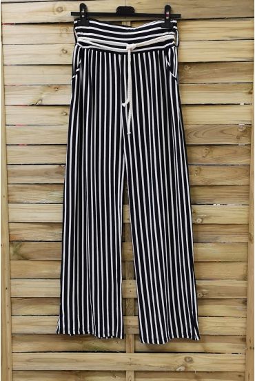 PANTS STRIPED 2 POCKETS 0805 BLACK