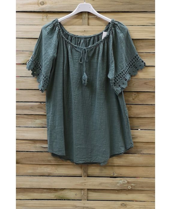 LACE TOP 0800 MILITARY GREEN