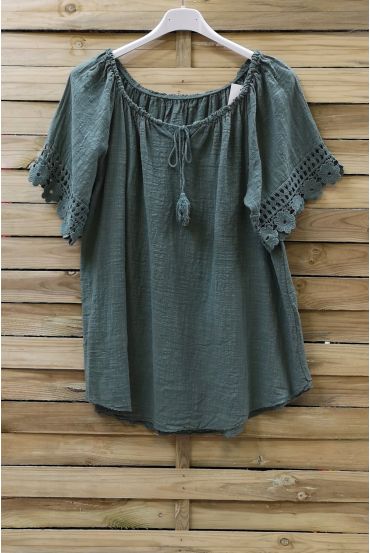 LACE TOP 0800 MILITARY GREEN