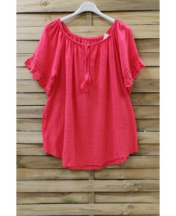 LACE TOP 0800 CORAL