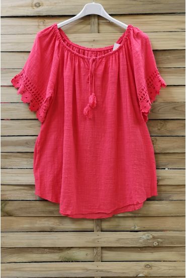 LACE TOP 0800 CORAL