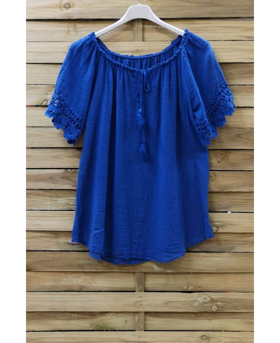 LACE TOP 0800 ROYAL BLUE