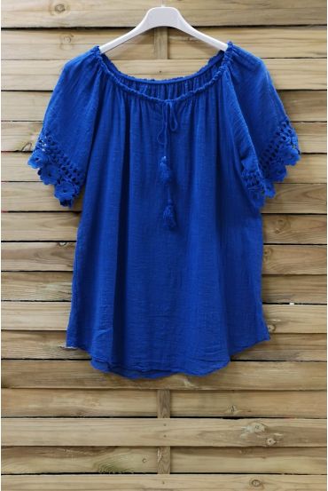 LACE TOP 0800 ROYAL BLUE