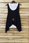 TOP 2 PIECES + COLLIER 0808 NOIR