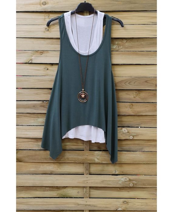 TOP 2 PIECES + NECKLACE 0808 MILITARY GREEN