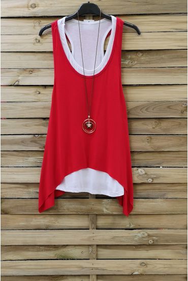 TOP 2 STUKS + KETTING 0808 ROOD