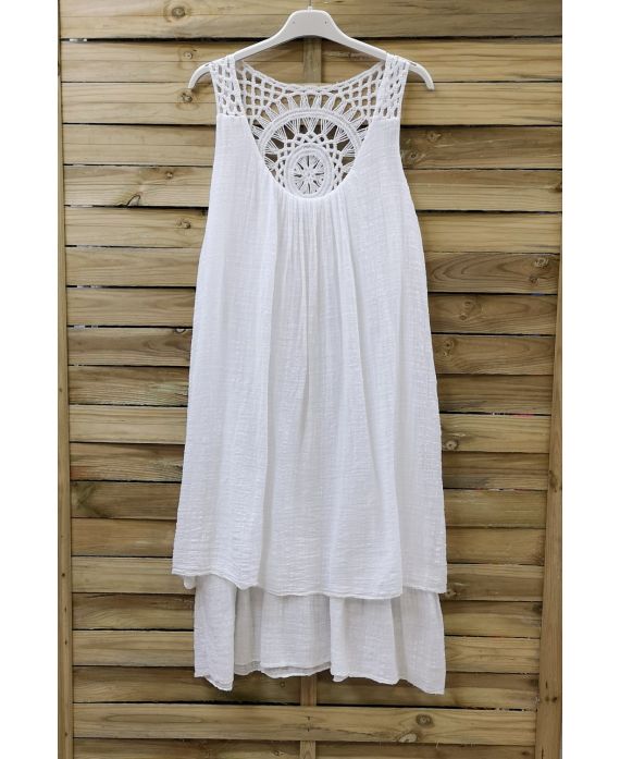 DRESS BACK EMBROIDERY 0762 WHITE