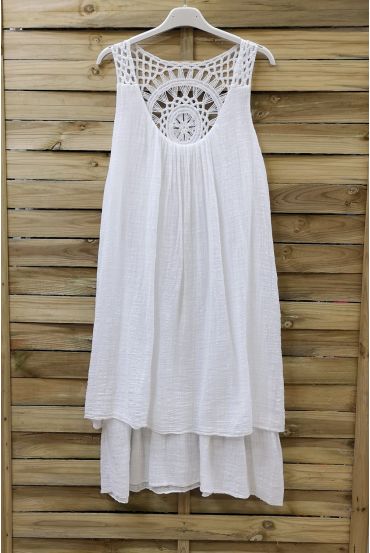 DRESS BACK EMBROIDERY 0762 WHITE