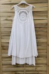 ROBE DOS BRODERIE 0762 BLANC