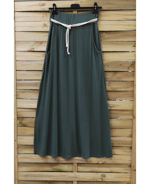 LONG SKIRT 2 POCKETS MILITARY GREEN