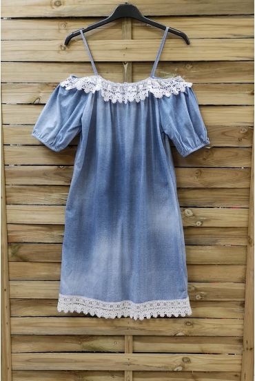 ROBE A BRETELLES 0791 BLEU CLAIR