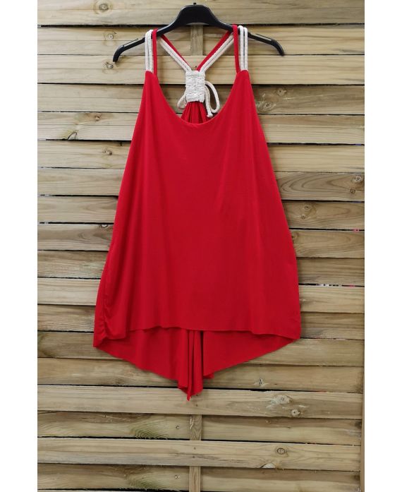 TOP HAS SHOULDER STRAPS 0803 RED