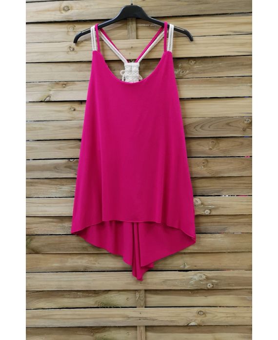 TOP HAS SHOULDER STRAPS 0803 FUSHIA