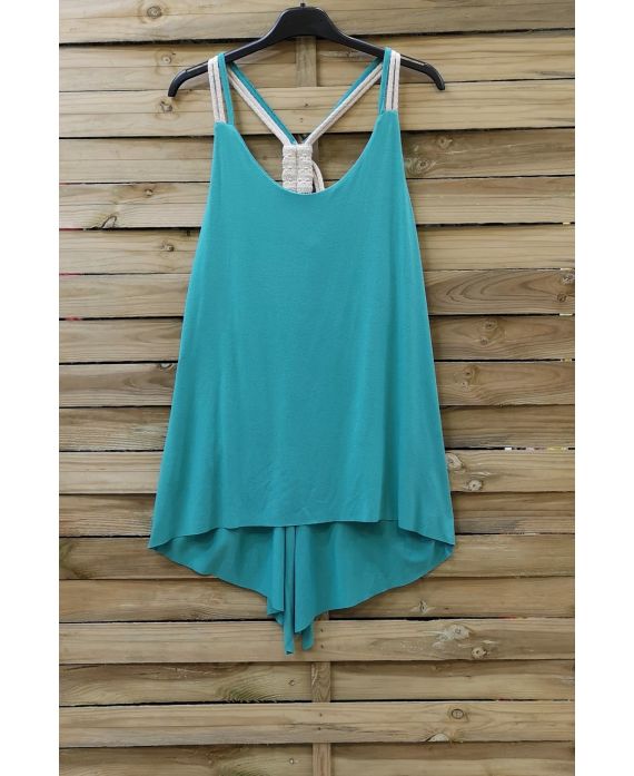 TOP A BRETELLES 0803 VERT PASTEL