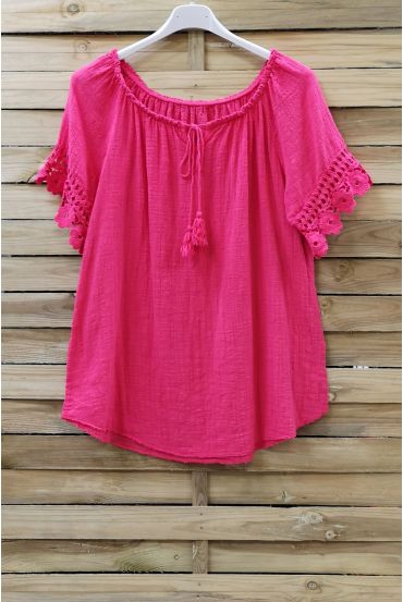 LACE TOP 0800 FUSHIA