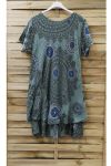 LARGE SIZE DRESS PRINTED 0802 MILITARY GREEN