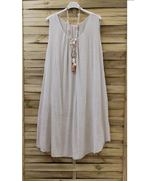 DE GRAN TAMAÑO VESTIDO DE 0764 BEIGE