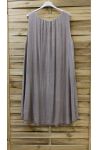 DE GRAN TAMAÑO VESTIDO DE 0764 TAUPE