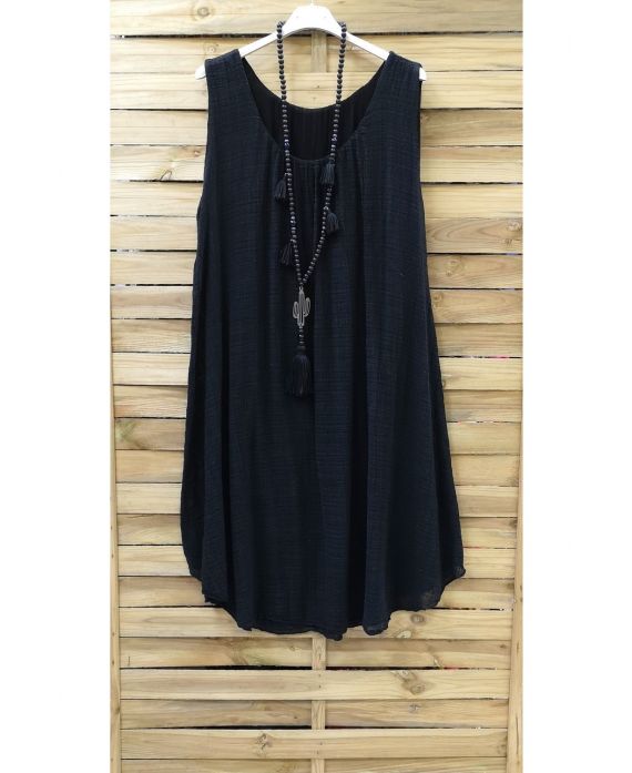 DE GRAN TAMAÑO VESTIDO DE 0764 NEGRO