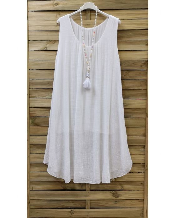 DE GRAN TAMAÑO VESTIDO DE 0764 BLANCO