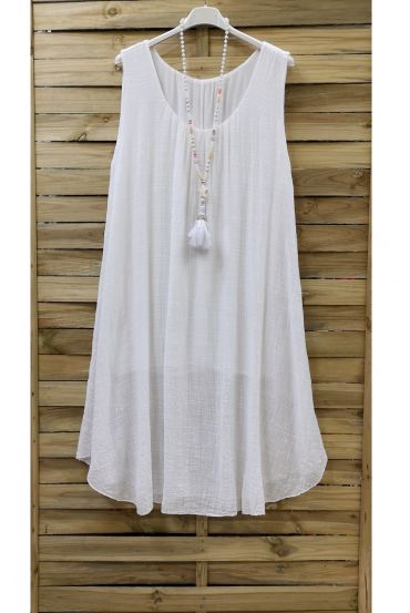 LARGE SIZE DRESS 0764 WHITE