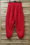 GRANDE TAILLE PANTALON 2 POCHES BOUTONS 0815 ROUGE