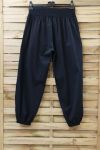 HIGH WAIST PANTS 2 POCKETS BUTTONS 0815 BLACK