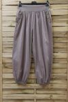 HOHE TAILLE HOSE MIT 2 TASCHEN, KNÖPFE 0815 TAUPE