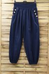 HOGE TAILLE BROEK 2 ZAKKEN OP DE KNOPPEN 0815 NAVY BLAUW