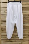 GRANDE TAILLE PANTALON 2 POCHES BOUTONS 0815 BLANC