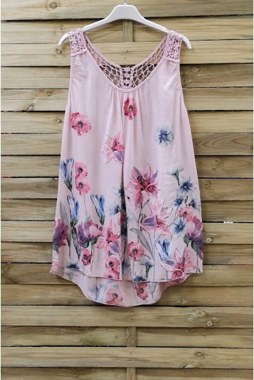 TOP PRINTS LACE 0822 PINK