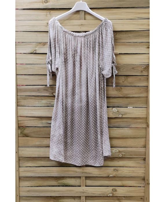 KLEID AUSSCHNITT ELASTIQUEE 0819 TAUPE