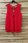 TOP ZIPPE DOS CROISE 0794 ROUGE