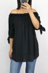 TOP NECKLINE FANCY ELASTIQUEE 0757 BLACK