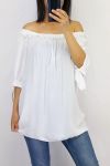 TOP NECKLINE FANCY ELASTIQUEE 0757 WHITE