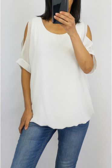 TOP SHOULDERS OPEN 0733 WHITE