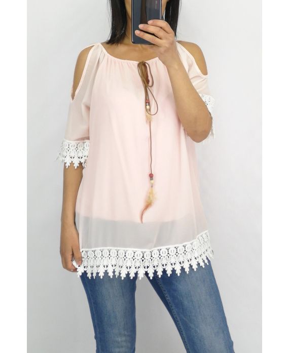 LACE TOP 0834 PINK