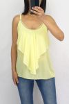 TOP CASCADE STRASS 0835 JAUNE